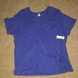 Blue Wrap Tee